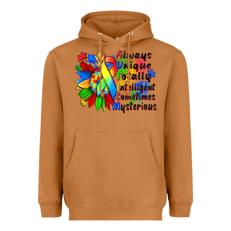 Always Unique Totally Intelligent Sometimes Myster Heavyweight Hoodie by Zillion Design Studio | Teevron