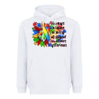 White always unique totally intelligent sometimes myster Heavyweight Hoodie - Zillion Design Studio