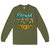 Army Green blessed yaya Long Sleeve Tee - BarkalooDesign