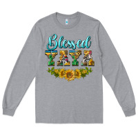 Heather Grey blessed yaya Long Sleeve Tee - BarkalooDesign