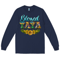 Navy blessed yaya Long Sleeve Tee - BarkalooDesign