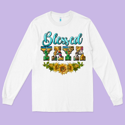 Blessed Yaya Long Sleeve Tee Designed By Barkaloodesign