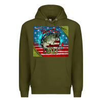 Army Green reel cool dad fishing Premium Hoodie - Jasminsmagicworld