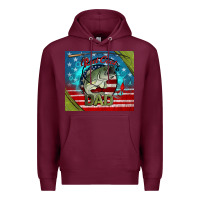 Burgundy reel cool dad fishing Premium Hoodie - Jasminsmagicworld