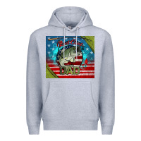 Heather Grey reel cool dad fishing Premium Hoodie - Jasminsmagicworld