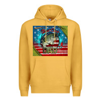 Mustard reel cool dad fishing Premium Hoodie - Jasminsmagicworld