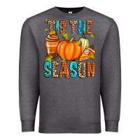 Charcoal Heather 'tis the season fall Premium Sweatshirt - Zillion Design Studio