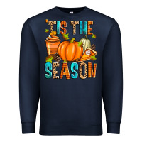 Navy 'tis the season fall Premium Sweatshirt - Zillion Design Studio