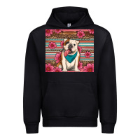 Black british bulldog floral serape tumbler Urban Hoodie - Artiststas