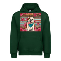 Forest Green british bulldog floral serape tumbler Urban Hoodie - Artiststas