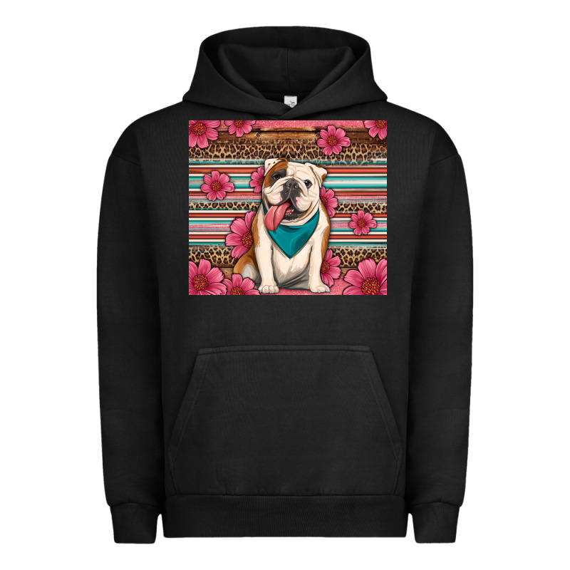 British Bulldog Floral Serape Tumbler Urban Hoodie by Artiststas | Teevron