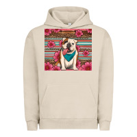 Pigment French Oak british bulldog floral serape tumbler Urban Hoodie - Artiststas