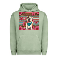 Pigment Oil Green british bulldog floral serape tumbler Urban Hoodie - Artiststas