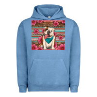 Pigment Pebble Blue british bulldog floral serape tumbler Urban Hoodie - Artiststas