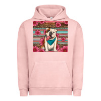 Pigment Salmon british bulldog floral serape tumbler Urban Hoodie - Artiststas