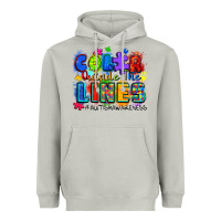 Moon Dust color outside the lines autism awareness Heavyweight Hoodie - Zillion Design Studio