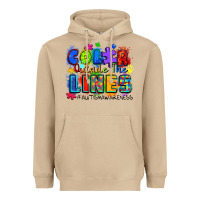 Mushroom color outside the lines autism awareness Heavyweight Hoodie - Zillion Design Studio