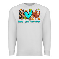 Dove Grey peace love thanksgiving Premium Sweatshirt - Zillion Design Studio