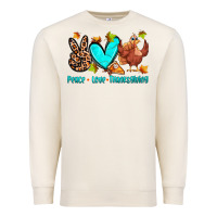 Sandshell peace love thanksgiving Premium Sweatshirt - Zillion Design Studio