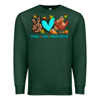 Sports Green peace love thanksgiving Premium Sweatshirt - Zillion Design Studio