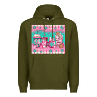 Army Green pink christmas coffee Premium Hoodie - Jasminsmagicworld