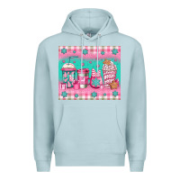 Blue Mist pink christmas coffee Premium Hoodie - Jasminsmagicworld