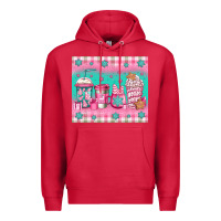 Cardinal pink christmas coffee Premium Hoodie - Jasminsmagicworld