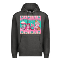 Charcoal Heather pink christmas coffee Premium Hoodie - Jasminsmagicworld