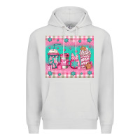 Dove Grey pink christmas coffee Premium Hoodie - Jasminsmagicworld