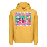 Mustard pink christmas coffee Premium Hoodie - Jasminsmagicworld
