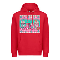 Red pink christmas coffee Premium Hoodie - Jasminsmagicworld