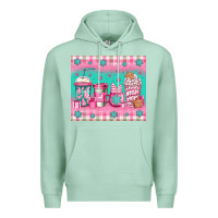 Seafoam pink christmas coffee Premium Hoodie - Jasminsmagicworld