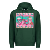 Sports Green pink christmas coffee Premium Hoodie - Jasminsmagicworld