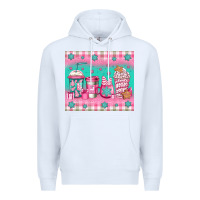 White pink christmas coffee Premium Hoodie - Jasminsmagicworld
