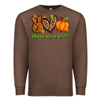 Chestnut peace love fall Premium Sweatshirt - Zillion Design Studio