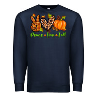 Navy peace love fall Premium Sweatshirt - Zillion Design Studio
