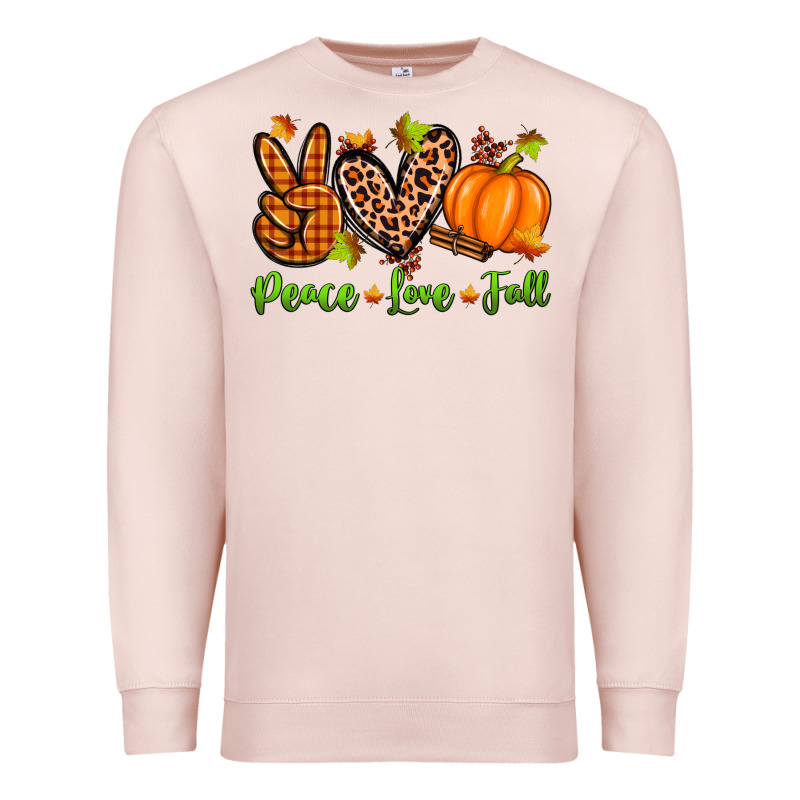 Peace Love Fall Premium Sweatshirt by Zillion Design Studio | Teevron