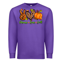 Purple peace love fall Premium Sweatshirt - Zillion Design Studio