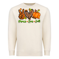 Sandshell peace love fall Premium Sweatshirt - Zillion Design Studio