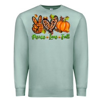 Seafoam peace love fall Premium Sweatshirt - Zillion Design Studio