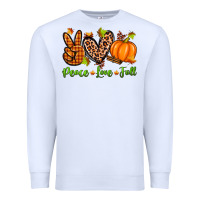 White peace love fall Premium Sweatshirt - Zillion Design Studio