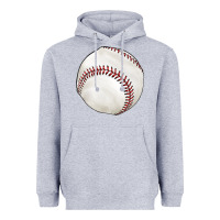 Heather Grey baseball Heavyweight Hoodie - texasbilliewilder