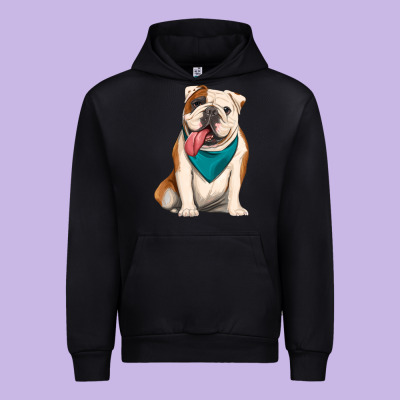 English Bulldog Urban Hoodie Designed By Artiststas