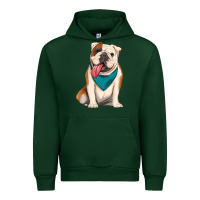 Forest Green english bulldog Urban Hoodie - Artiststas