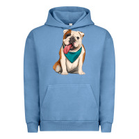 Pigment Pebble Blue english bulldog Urban Hoodie - Artiststas
