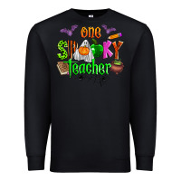 Black one spooky teacher Premium Sweatshirt - Zillion Design Studio