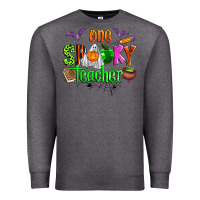 Charcoal Heather one spooky teacher Premium Sweatshirt - Zillion Design Studio