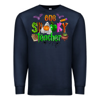 Navy one spooky teacher Premium Sweatshirt - Zillion Design Studio