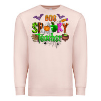 Pale Pink one spooky teacher Premium Sweatshirt - Zillion Design Studio