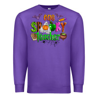 Purple one spooky teacher Premium Sweatshirt - Zillion Design Studio